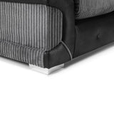 Logan Grey/Black 3+2 Sofa Set