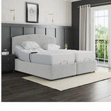 Zurich Electric Adjustable Bed Set Fabric Pocket Sprung Mattress Plain Headboard