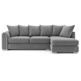Monaco Plush Velvet Corner Sofa – Luxury Right Hand Chaise