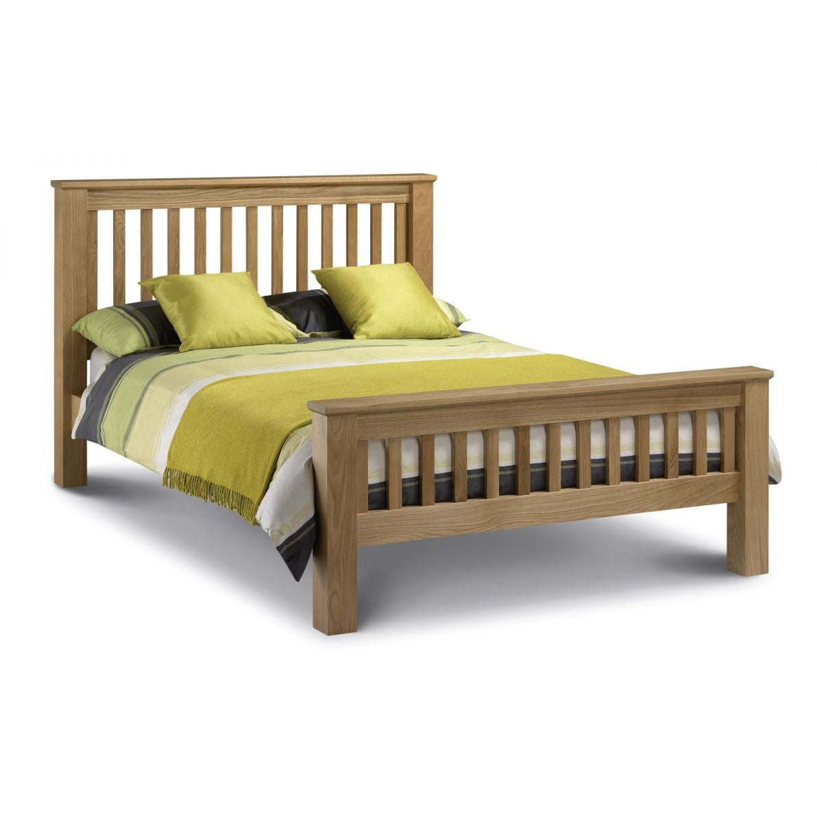 Amsterdam Oak Bed - High Foot End