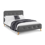 Astrid Curved Retro Fabric Bed