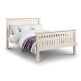 Barcelona Bed - High Foot End Stone White (Double/4'6")