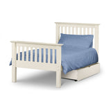 Barcelona Bed - High Foot End Stone White (Double/4'6")