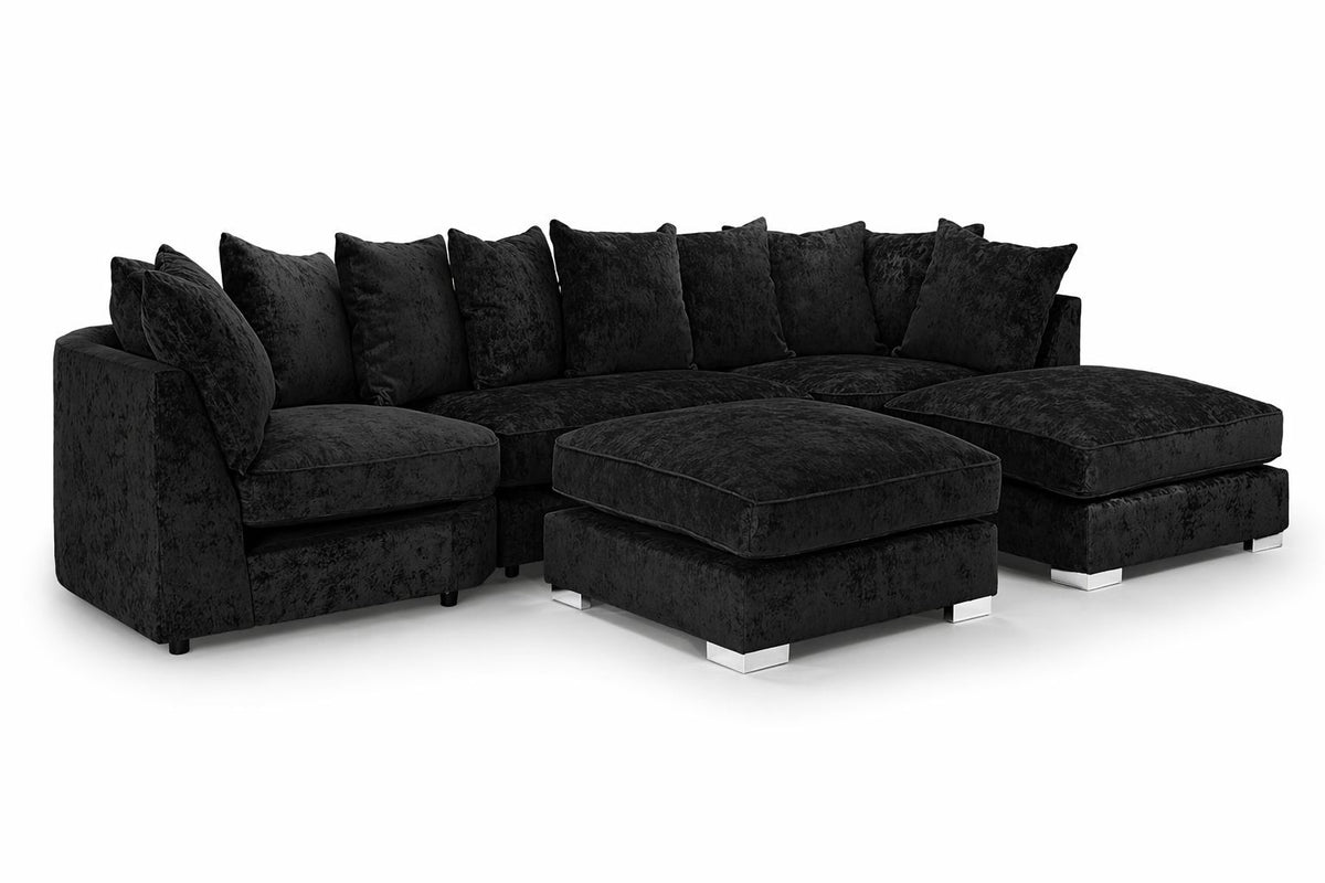 Bishop U Shape Truffle Fabric Sofa
