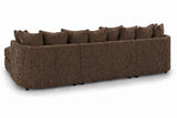 Bishop U Shape Truffle Fabric Sofa