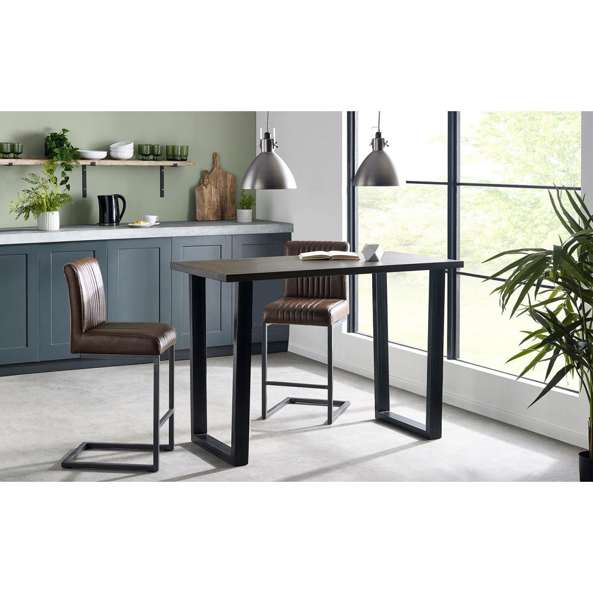 Brooklyn Bar Table - Dark Oak