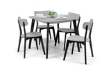 Casa Square Dining Table Grey & 4 Casa Dining Chairs Grey