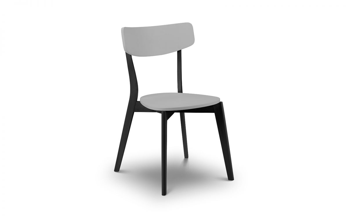 Casa Square Dining Table Grey & 4 Casa Dining Chairs Grey