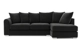 Monaco Plush Velvet Corner Sofa – Luxury Right Hand Chaise