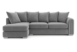 Monaco Plush Velvet Corner Sofa – Luxury Left Hand Chaise