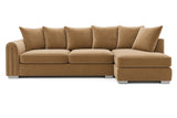 Monaco Plush Velvet Corner Sofa – Luxury Right Hand Chaise