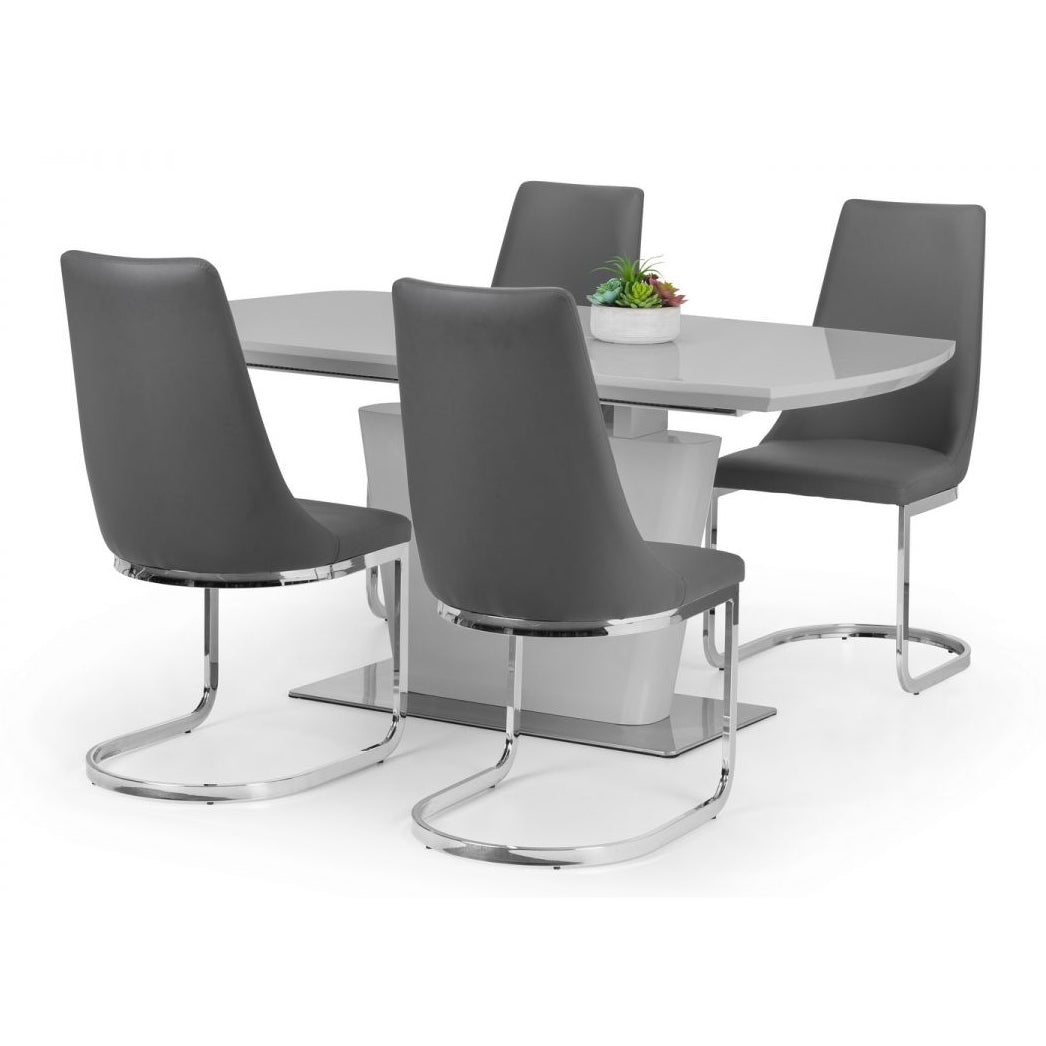 Como Grey Dining Set (4 Chairs)