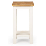 Coxmoor Tall Narrow Side Table - Ivory & Oak
