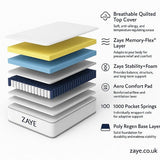 LuxeSleep Winged Adjustable Bed with Memory Foam Mattress – Dual Motor Electric Base for Ultimate Comfort