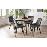 Findlay Square Dining Table & 4 Hadid Grey Chairs
