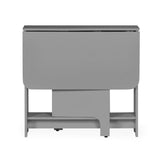 Gatan Small Gateleg Table With 2 Chairs - Grey