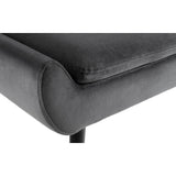 Gaudi Curled Base Sofabed - Grey Velvet