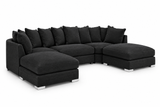 Greyson U Shape Linen Fabric Sofa