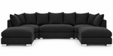 Greyson U Shape Linen Fabric Sofa