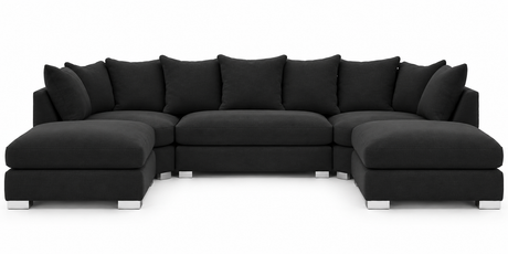 Greyson U Shape Linen Fabric Sofa
