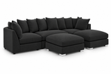Greyson U Shape Linen Fabric Sofa
