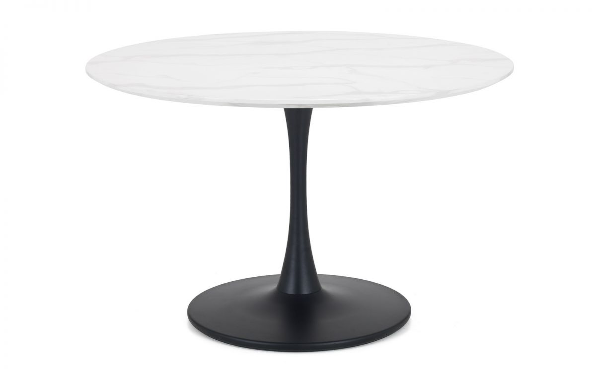 Holland Round Pedestal Table & 2 Delaunay Grey Chairs
