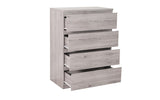 Jupiter 4 Drawer Chest - Grey Oak