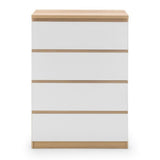 Jupiter 4 Drawer Chest - White/Oak