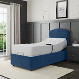 Zurich Electric Adjustable Bed Frame – Fabric Divan Base & Plain Headboard