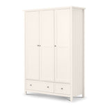 Maine 3 Door Combination Wardrobe - Surf White