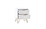 Murano 2 Drawer Bedside - Matte White