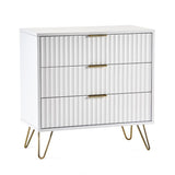 Murano 3 Drawer Chest - Matte White