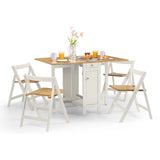 Savoy Dining Set - White / Natural Finish