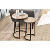 Tribeca Round Nesting Side Tables - Sonoma Oak