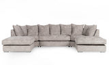 Bishop U Shape Truffle Fabric Sofa