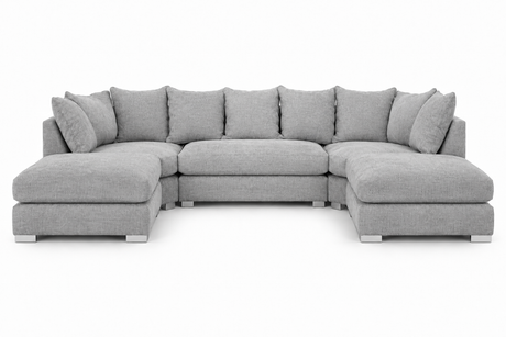 Greyson U Shape Linen Fabric Sofa