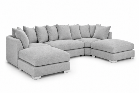 Greyson U Shape Linen Fabric Sofa