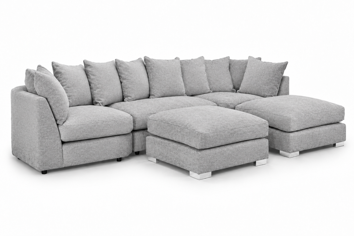 Greyson U Shape Linen Fabric Sofa