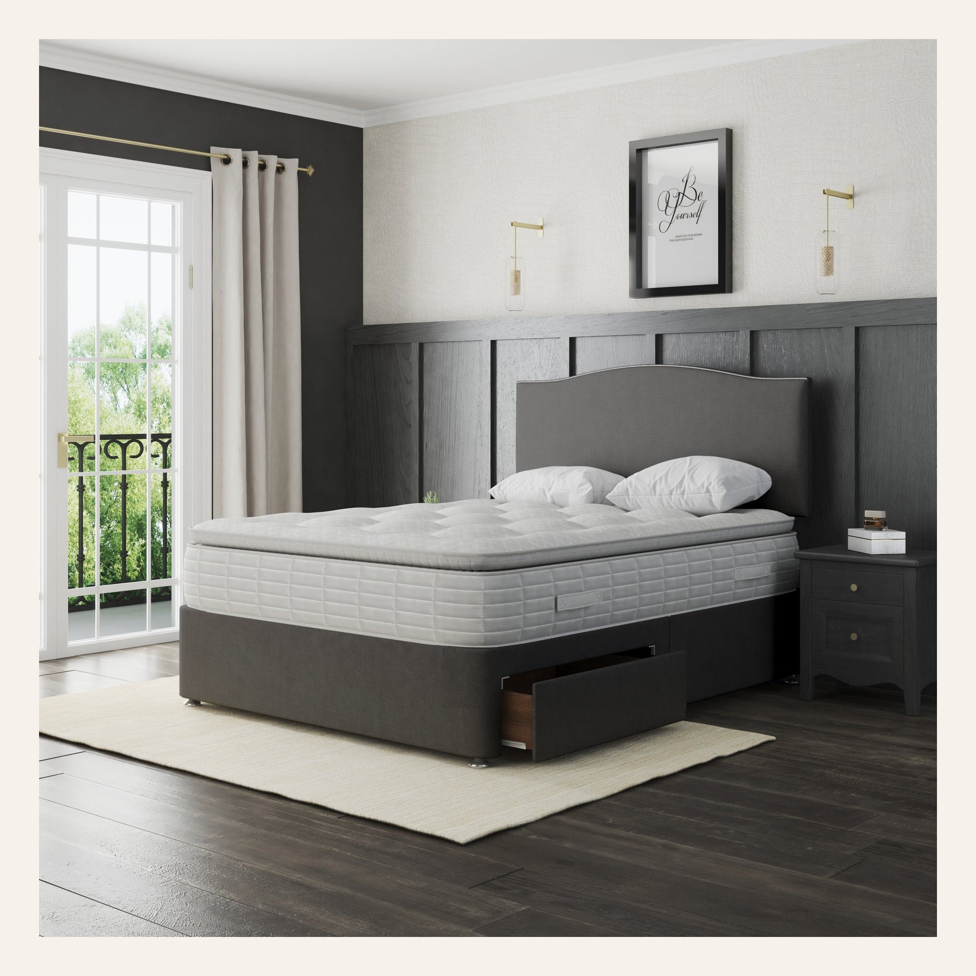 Nicole Bed Divan Base And Headboard