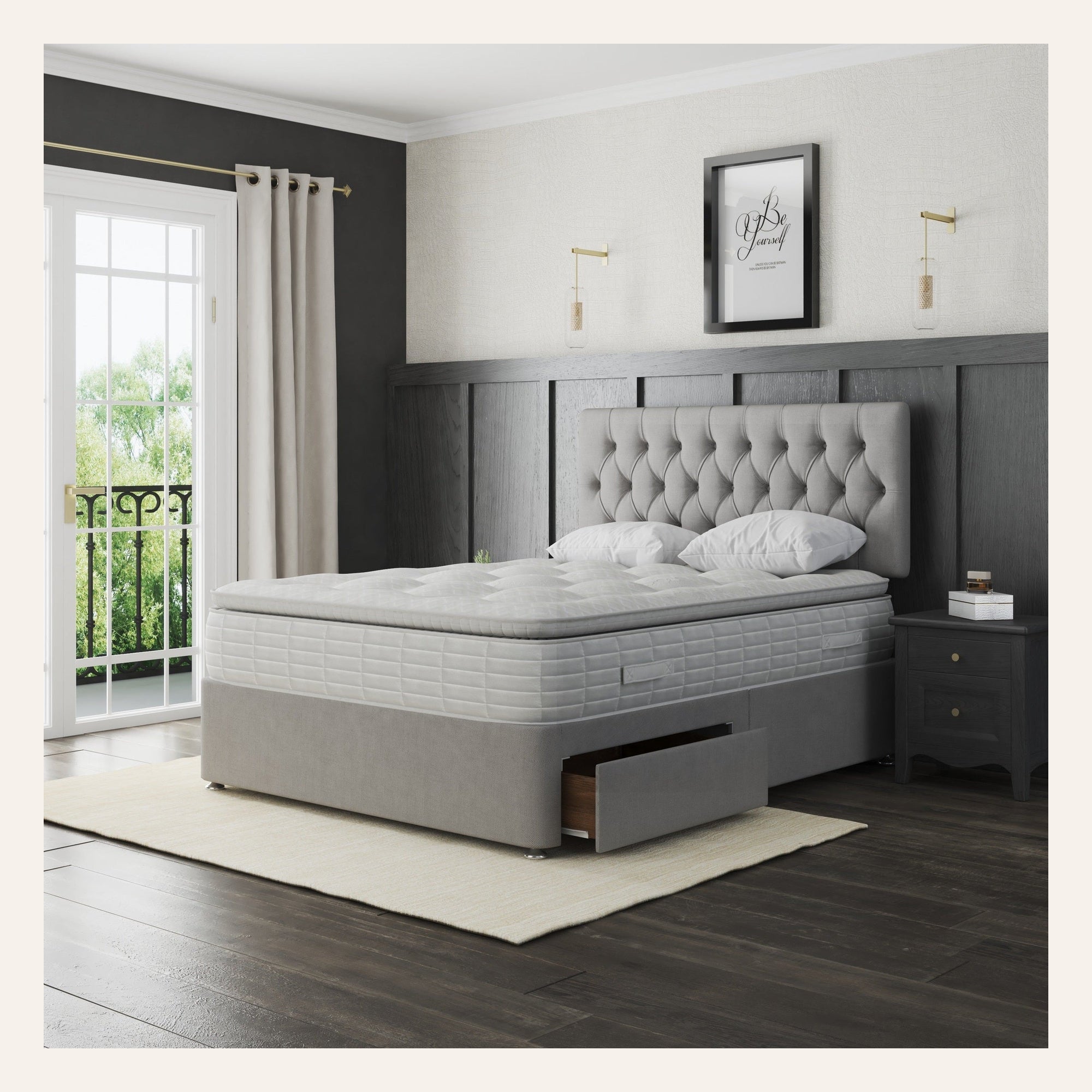 London Bed Divan Base And Headboard
