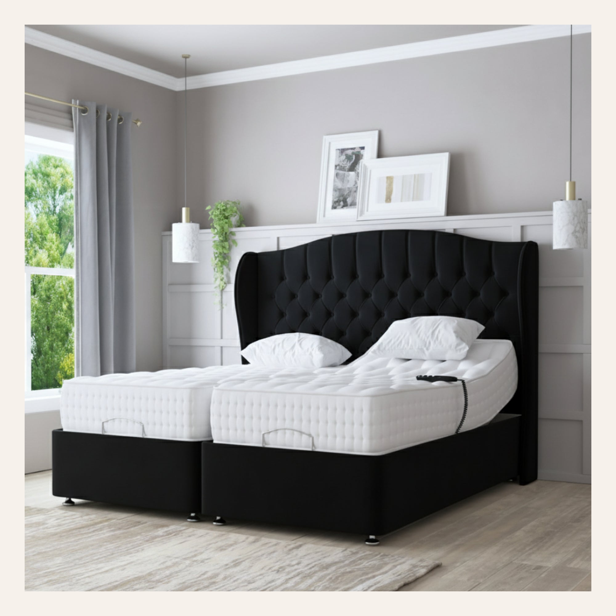 LuxeSleep Winged Adjustable Bed Frame